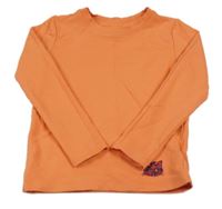 Neónově oranžová mikina s mačkou Lupilu