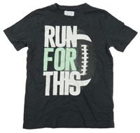 Sivé tričko s nápisom a balonem