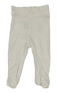 Bílé puntíkaté polodupky H&M