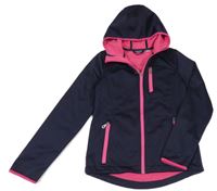 Tmavomodro-fuchsiová softshellová bunda s kapucí Pepperts