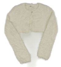 Smotanové chlpaté svetrové bolerko H&M