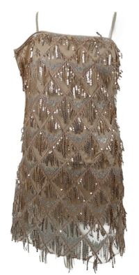 Nové - Dámské broskvové společenské šaty s flitry Cider 