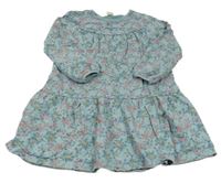 Modré kvetované teplákové šaty Alana