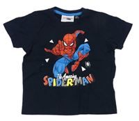 Tmavomodré tričko so Spidermanem