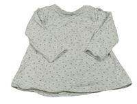 Sivé melírovavé teplákové šaty so srdiečkami H&M