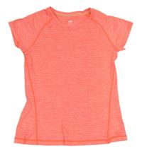 Neónově oranžové žíhané športové tričko H&M