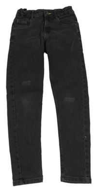 Tmavosivé teplákové skinny rifle