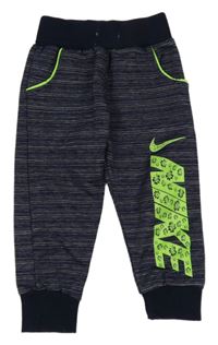 Tmavomodro-šedé žíhané tepláky Nike