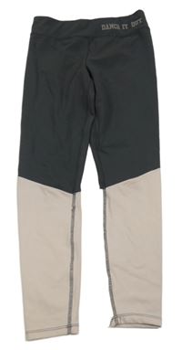 Šedo-světlerůžové sportovní funkční legny s nápisem Crane