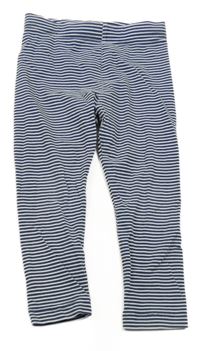 Tmavomodro-biele pruhované legíny George