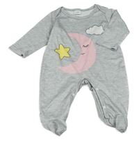 Sivý melírovaný overal s mesiacom a mrakem