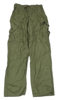 Khaki plátěné cargo kalhoty H&M