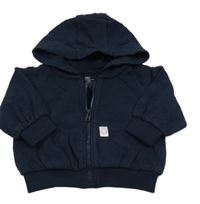 Tmavomodrá propínací mikina s kapucí M&S