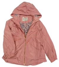 Růžová šusťáková jarní parka s kapucí LC waikiki