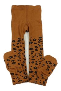 Hnědo-černé punčocháče s leopardím vzorem H&M