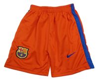 Červeno-modré sportovní fotbalové kraťasy FCB Nike
