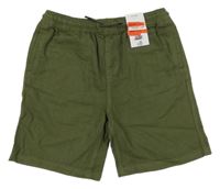 Nové - Khaki plátěné kraťasy George