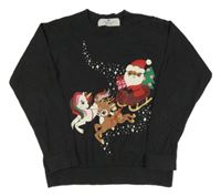 Antracitový sveter so Santou H&M