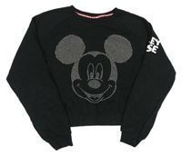 Čierna crop mikina s Mickeym zn. Primark