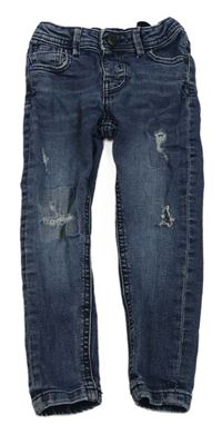 Modré skinny rifle s vyšúchaním Denim Co.