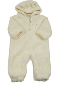 Smotanová huňatá podšitá kombinéza s kapucňou Primark