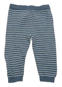 Tmavomodro-bílé pruhované pletené kamaše F&F