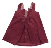 Tmavoružové menšestrové šaty Obaibi