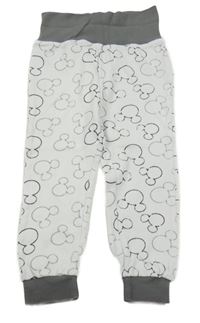 Bílo-šedé tepláky s Mickeym Disney