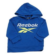 Kobaltově modrá mikina s logem a kapucí Reebok