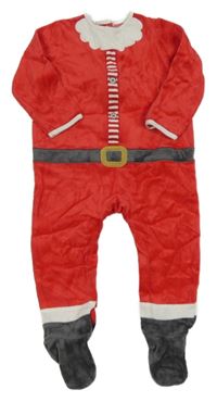 Červený vánoční sametový overal - Santa C&A