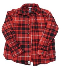 Červeno-čierno-biela kockovaná košeľa F&F