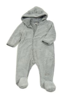 Sivá plyšová kombinéza s kapucňou Staccato