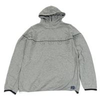 Šedá melírovaná mikina s potiskem a kapucí s. Oliver