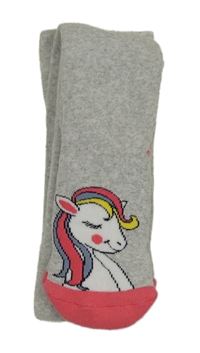 Nové - Sivo-ružové pančuchy