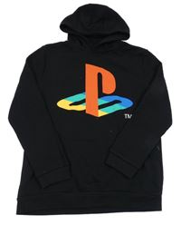 Černá mikina PlayStation a kapucí Primark