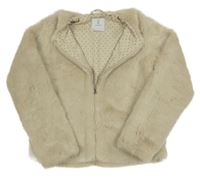 Béžová kožušinová podšitá bunda Okaidi