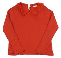 Červené triko s volánky Next