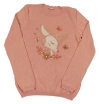 Broskvový sveter so srnkou LC Waikiki