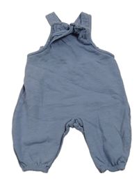 Modrošedé laclové tepláky s volánky Topomini