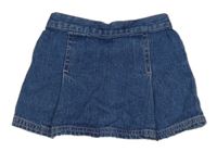 Modrá rifľová skladaná sukňa Next