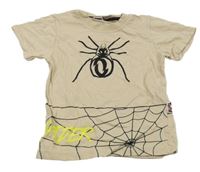 Béžové tričko s pavoukem 