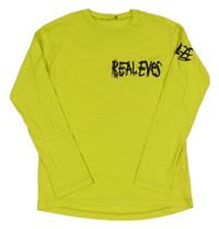 Neonově žluté triko s nápisem 