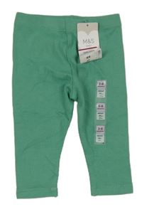 Nové - Zelené rebrované legíny M&S