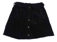 Čierna menšestrová prepínaci sukňa s opaskom Next