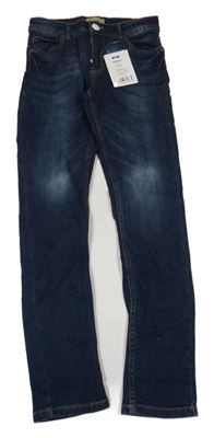 Nové - Tmavomodré slim fit rifle Pocopiano