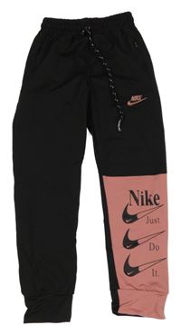 Čierno-ružové tepláky s logem Nike