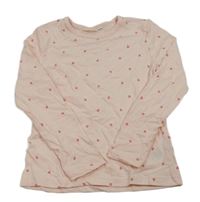 Světlerůžové triko se srdíčky Kids