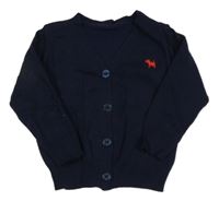 Tmavomodrý prepínaci sveter s psíkom SHEIN