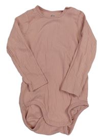 Pudrové rebrované body H&M