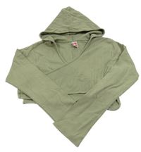 Khaki zavinovací bolérko s kapucňou C&A